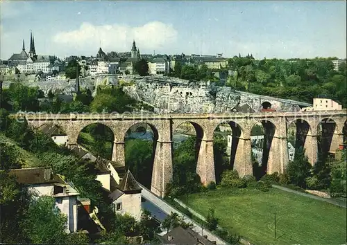 Luxembourg Luxemburg Panorama de la Ville haute Viaduc Kat. Luxembourg