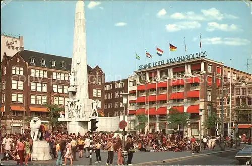 Amsterdam Niederlande Nationaldenkmal Grand Hotel Krasnapolsky Kat. Amsterdam
