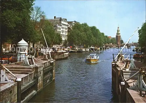 Amsterdam Niederlande St Anthoniesluizen Oude Schans Montelbaanstoren Kat. Amsterdam