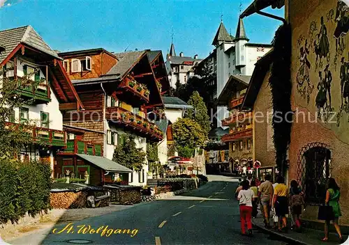 St Wolfgang Wolfgangsee Dorfpartie mit Schloss Eibenstein Kat. St. Wolfgang im Salzkammergut