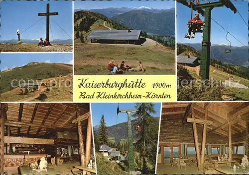 Bad Kleinkirchheim Kaernten Gipfelkreuz Kaiserburghuette Sessellift Kat. Bad Kleinkirchheim