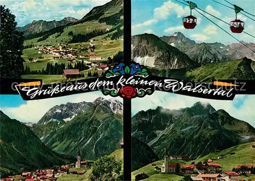 Kleinwalsertal Vorarlberg mit Riezlern Kanzelwandbahn Mittelberg Hirschegg Kat. Mittelberg