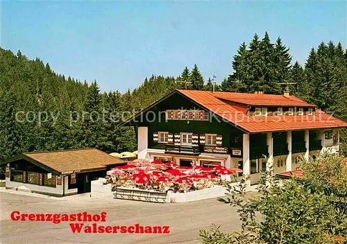 Riezlern Kleinwalsertal Vorarlberg Grenzgasthof Walserschanz Kat. Mittelberg
