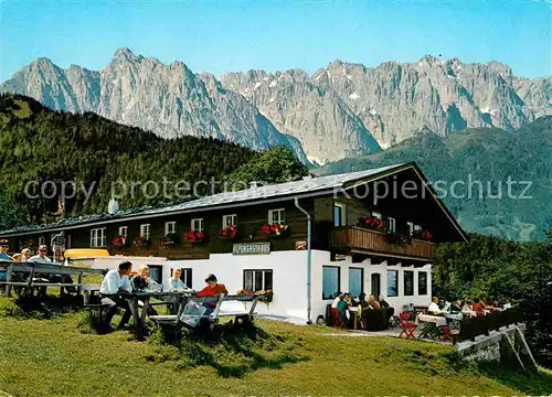 Koessen Tirol Alpengasthof Scheibenwald Berglift Endstation Kat. Koessen