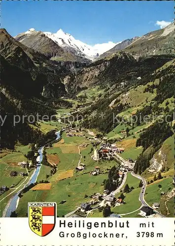 Heiligenblut Kaernten Fliegeraufnahme mit Grossglockner Kat. Heiligenblut