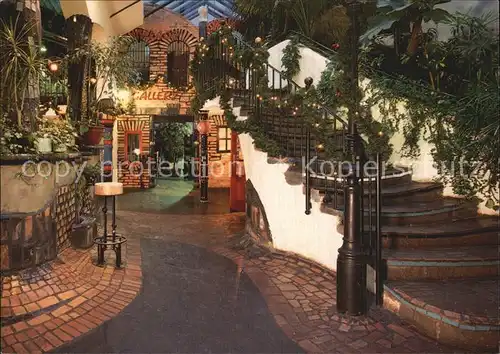 Wien Village bei Hundertwasserhaus Kegelgasse Entwuerfe von Maler Friedensreich Hundertwasser Kat. Wien