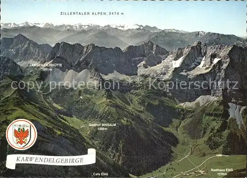 Engalm Fliegeraufnahme Karwendelgebirge Zillertaler Alpen Kat. Schwaz