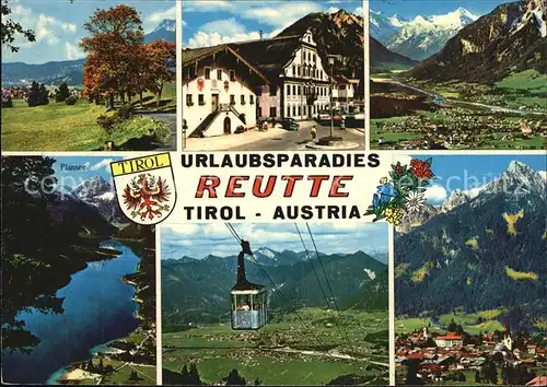Reutte Tirol und Umgebung Alpenpanorama Plansee Bergbahn Kat. Reutte