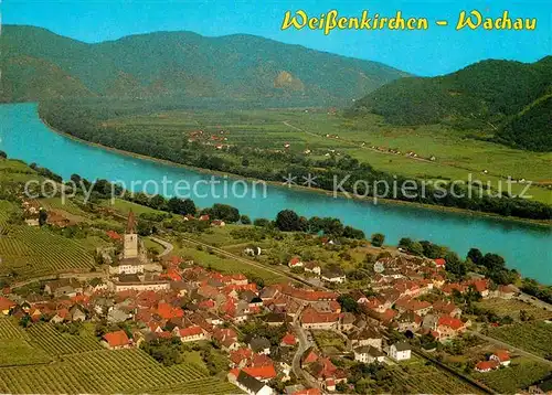 Weissenkirchen Wachau Fliegeraufnahme Wachaumuseum Flusspartie Kat. Weissenkirchen in der Wachau