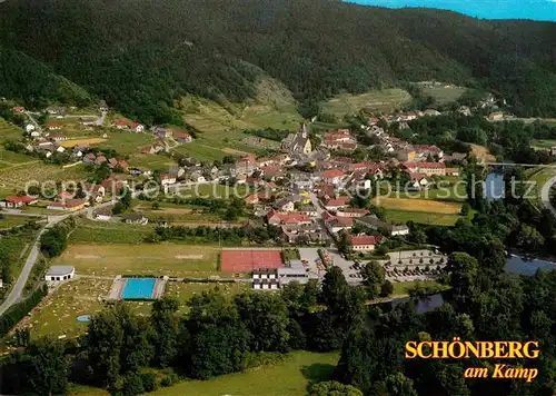 Schoenberg Kamp Fliegeraufnahme mit Freibad  Kat. Schoenberg am Kamp