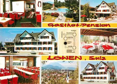 Sulz Vorarlberg Gasthaus Pension Loewen Kat. Sulz