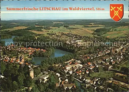 Litschau Sommerfrische Grosser Herrenteich Naturpark Fliegeraufnahme Kat. Litschau