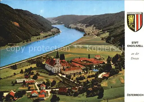 Engelhartszell Donau Oberoesterreich Fliegeraufnahme Abtei Engelszell Trappistenkloster Kat. Engelhartszell