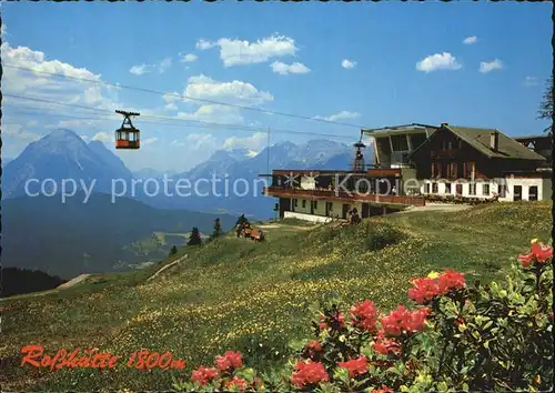 Rosshuette mit Hohe Munde und Zugspitze bei Seefeld Kat. Seefeld in Tirol