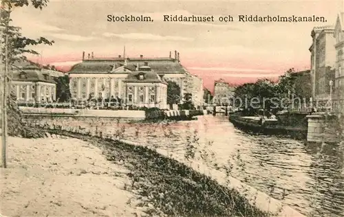 Stockholm Riddarhuset Riddarholmskanal Kat. Stockholm