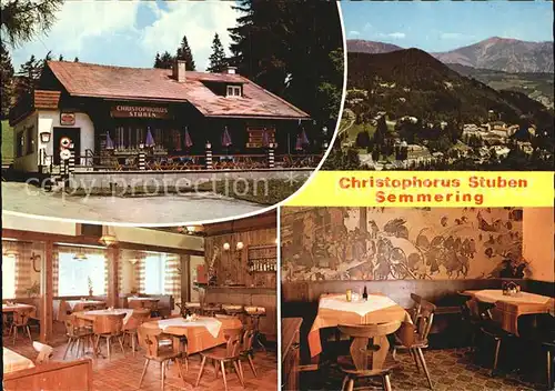 Semmering Niederoesterreich Christophorus Stuben Kat. Semmering