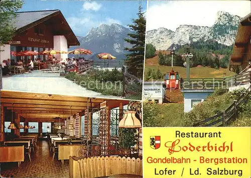 Lofer Restaurant Loderbichel Panorama Gastraum Kat. Lofer