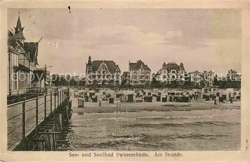 Swinemuende Swinoujscie Strand See Solbad