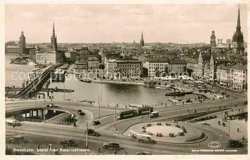 Stockholm Blick vom Katarinahissen Kat. Stockholm