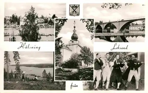 Haelsning Leksand Kirche Bruecke  Kat. Schweden