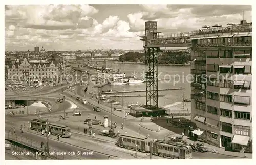 Stockholm Katarinahissen Slussen Strassenbahn Kat. Stockholm