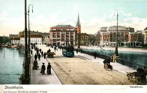 Stockholm Vasabron Stadtansicht Kat. Stockholm