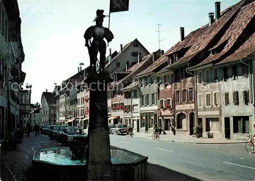 Diessenhofen Hauptstrasse mit Brunnen Kat. Diessenhofen