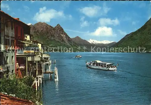 Gandria Lago di Lugano Schiff Kat. Gandria