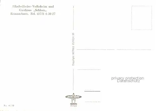 Romanshorn Bodensee Alkoholfreies Volksheim Gasthaus Schloss Luftaufnahme