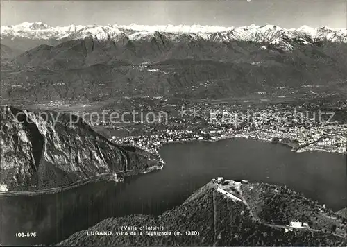 Lugano TI Fliegeraufnahme Lago di Lugano Kat. Lugano