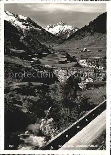 Curaglia Luckmanierstrasse Alpenpass Bruecke Alpenpanorama Kat. Curaglia