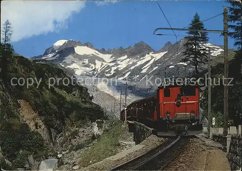 Furka Oberalp Bahn Gletsch Galenstock Rhonegletscher  Kat. Eisenbahn