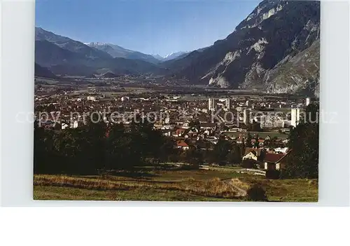 Chur GR Panorama Buendner Oberland Kat. Chur