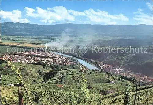 Slovenia Slowenien Blick vom Weinberg mit Fluss Kat. Slowenien