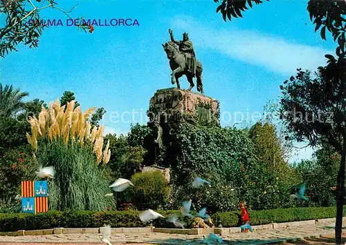 Palma de Mallorca Monumento al  Rey Don Jaime en la Plaza Espana Kat. Palma de Mallorca