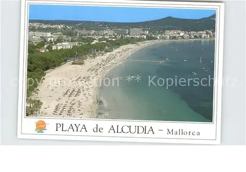 Mallorca Fliegeraufnahme Strand Playa De Alcudia Kat. Spanien
