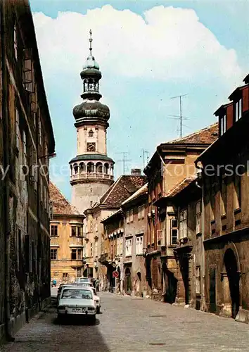 Sopron Klosterstrasse mit Feuerturm