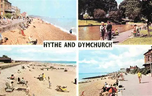 Hythe Kent West Parade Beach Hithe The Royal Military Canal Hythe Sands Dymchurch Beach  Kat. Shepway