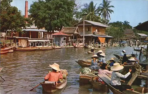 Bangkok Floating Market Wat Sai Kat. Bangkok