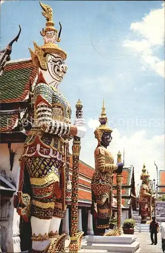 Bangkok Guards in the compound of Wat Phra Keo Kat. Bangkok