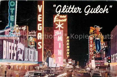 Las Vegas Nevada Glitter Gulch Freemont Street Kat. Las Vegas