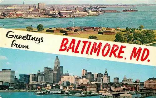 Baltimore Maryland Fliegeraufnahme Skyline Kat. Baltimore