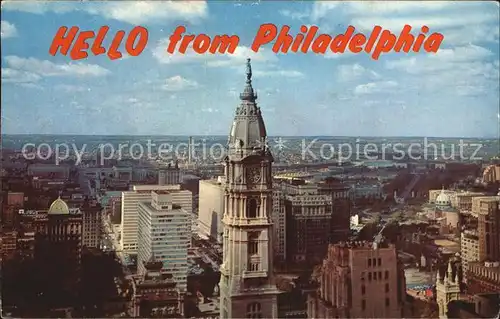 Philadelphia Pennsylvania Fliegeraufnahme City Hall Kat. Philadelphia