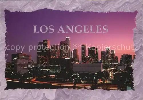 Los Angeles California Skyline bei Nacht Kat. Los Angeles