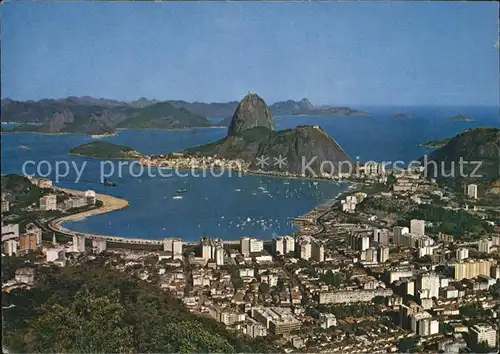 Rio de Janeiro Panorama der Bucht von Botafogo und Zuckerhut Kat. Rio de Janeiro