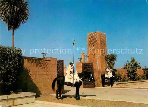 Rabat Marokko Entree du Mausolee Mohammed V et la Tour Hassan Kat. Marocco