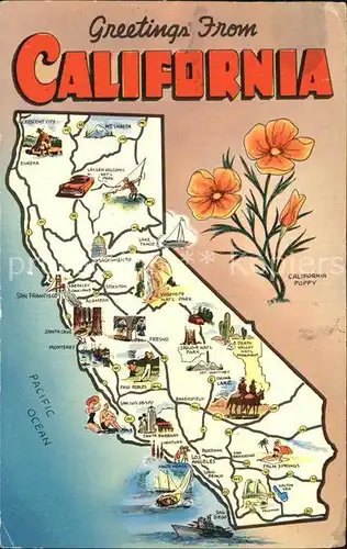 California US State Gebietskarte