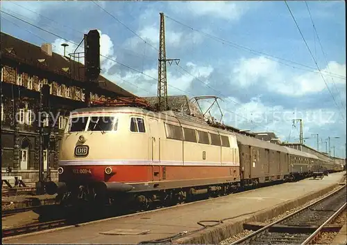 Lokomotive Elektro Schnellzuglokomotive 103 001 4 DB Hauptbhnhof Nuernberg  Kat. Eisenbahn