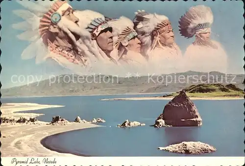 Indianer Native American Pyramid Lake Nevada  Kat. Regionales