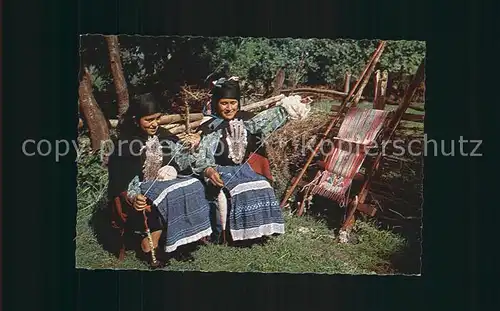 Indianer Native American Mujeres mapuches hilando Junto al Telar  Kat. Regionales